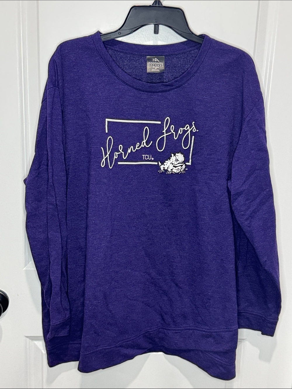 Knights Apparel Purple Horned Frogs Crewneck Sweatshirt